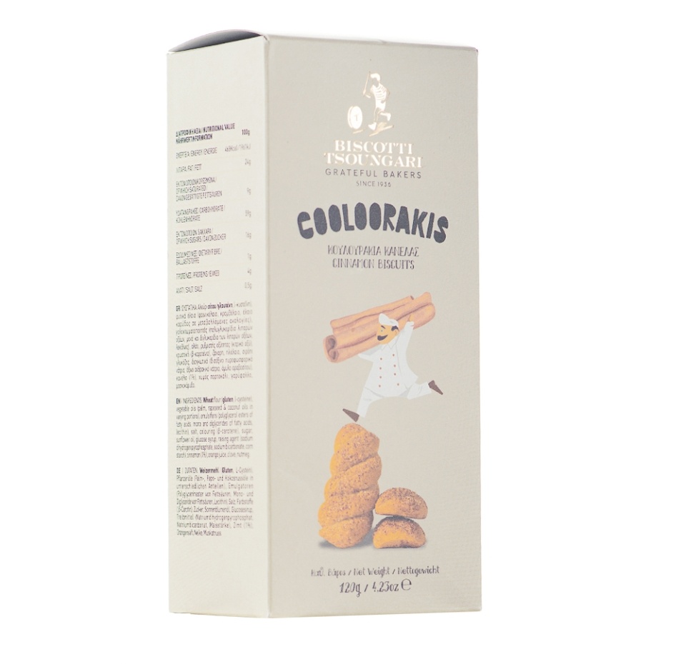 

Печенье сдобное Biscotti Tsoungari Cooloorakis с корицей 120 г