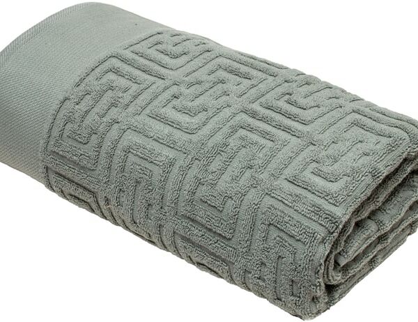 Полотенце Picassa Спарта махровое 100*150см серо-зеленое