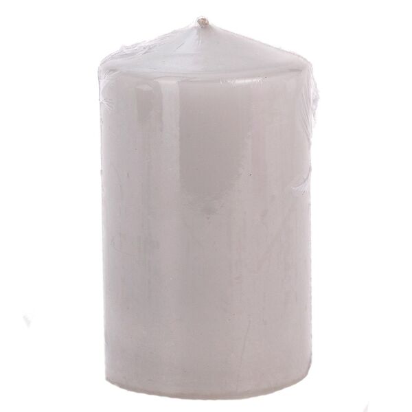 Свеча-столбик, 7х12 см, серый