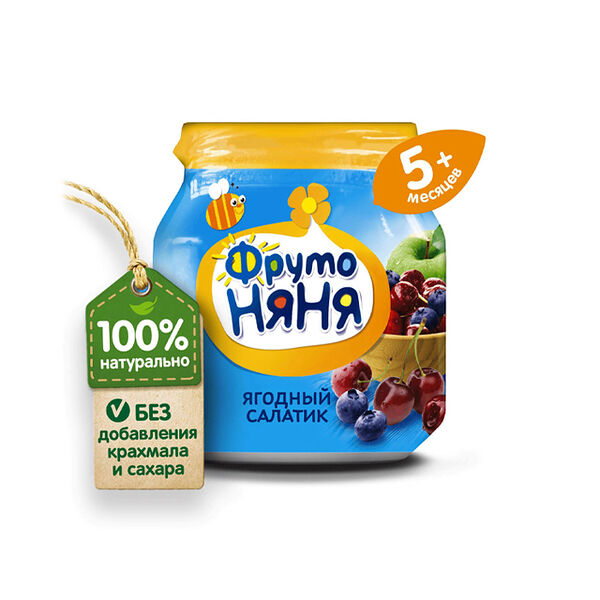 Фруто Няня пюре ягодный салат 100г