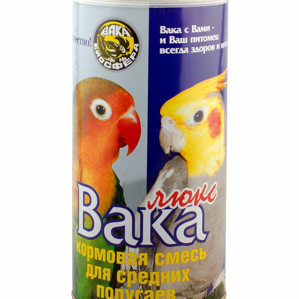 ВАКА Люкс корм для средних попугаев Злаковое ассорти