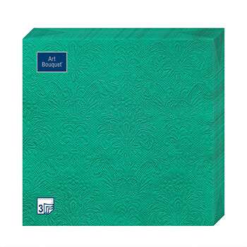 Салфетки Art Bouquet Темно-зеленый Барокко 33х33см, 3сл. 16шт., Россия