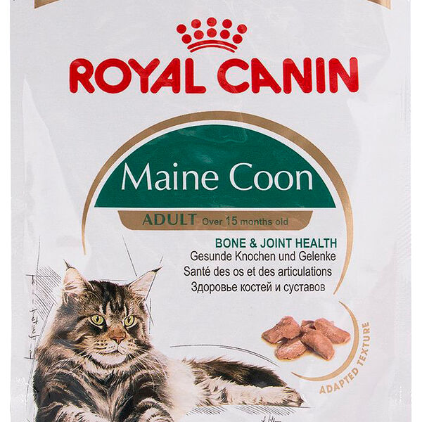 Корм для кошек влажный Royal Canin Maine Coon, мясо, кусочки в желе