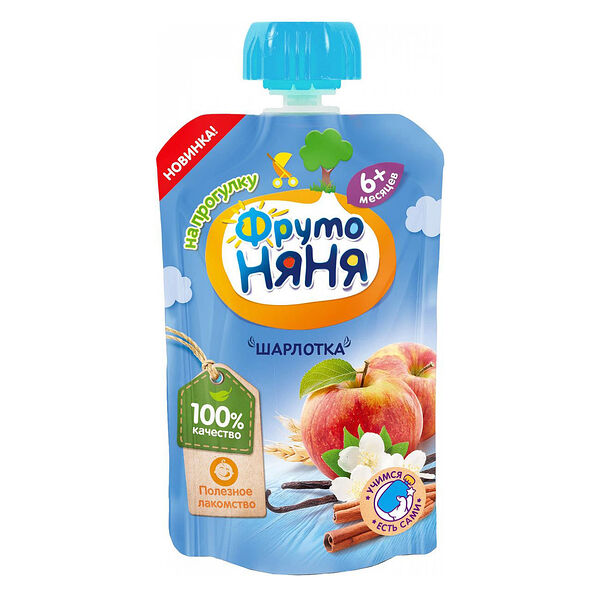 Пюре ФрутоНяня шарлотка, 6+ месяцев