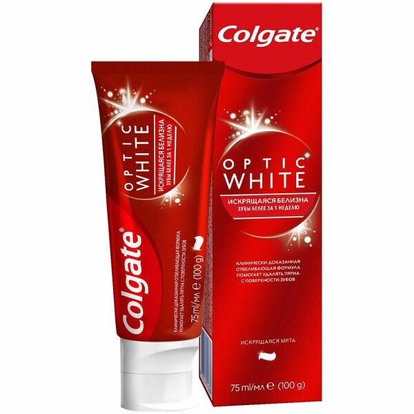 Зубная паста отбеливающая Colgate Optic White Искрящаяся Белизна 75 мл