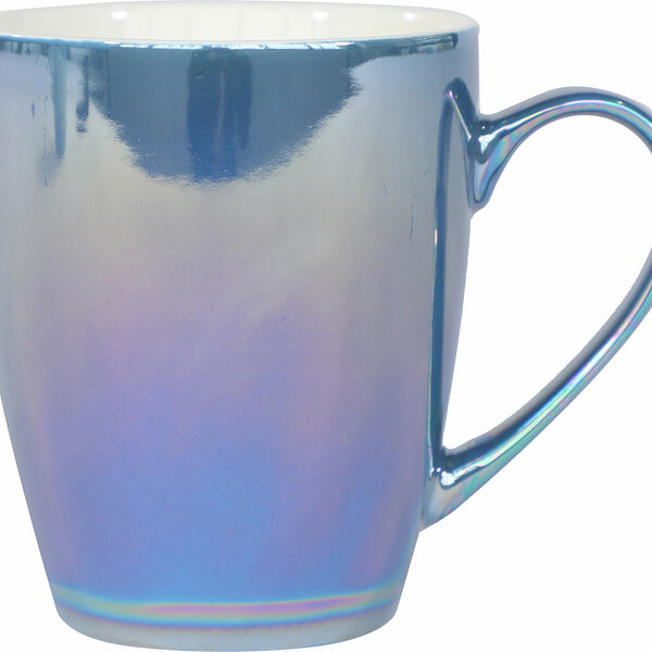 Кружка градиент металлик синий фарфор, 340 мл