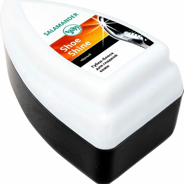 Губка-блеск Salamander Shoe Shine для изделий из гладкой кожи чёрная, 7г