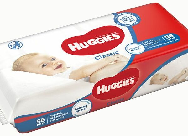 Салфетки детские Huggies Classic 0+, 56 шт.