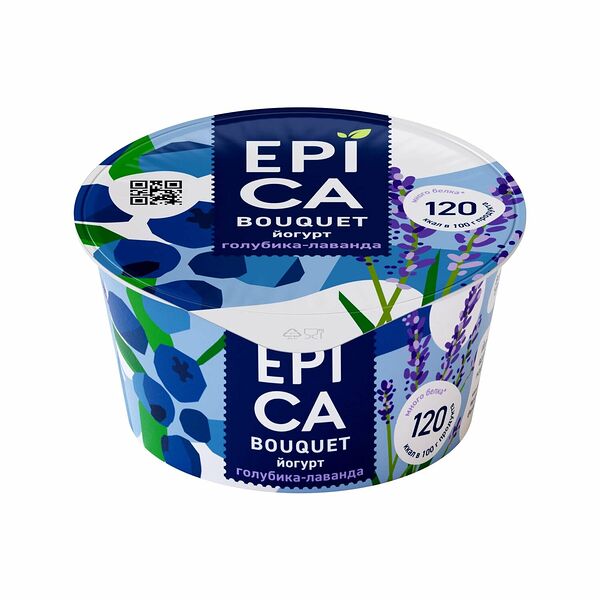 Йогурт Epica Bouquet Голубика-лаванда 4,8% 130 г