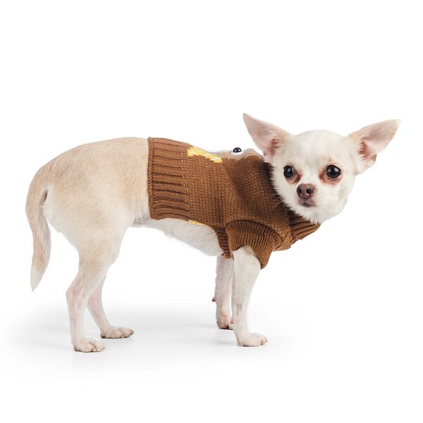 Свитер для собак 45 см, 2XL коричневый (унисекс)