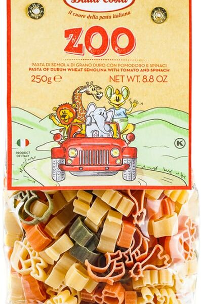 Макароны Dalla Costa Zoo фигурные Томаты и шпинат 250г