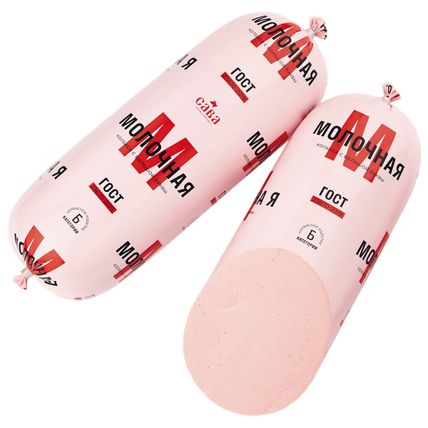 Колбаса САВА Молочная 1с ГОСТ вар. вес 