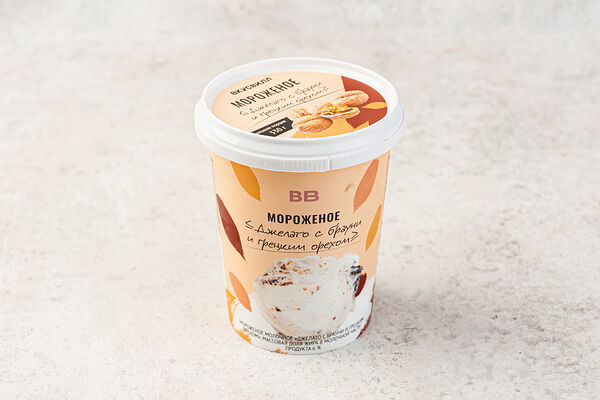 Мороженое Джелато с Брауни и грецким орехом, 330 г Продукт замороженный