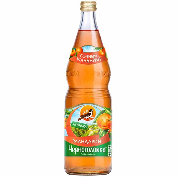 Напиток безалкогольный Черноголовка Мандарин сильногазированный, 1л