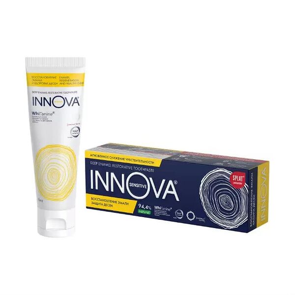 Зубная паста Innova Восстановление эмали и здоровье дёсен без фтора 75 мл
