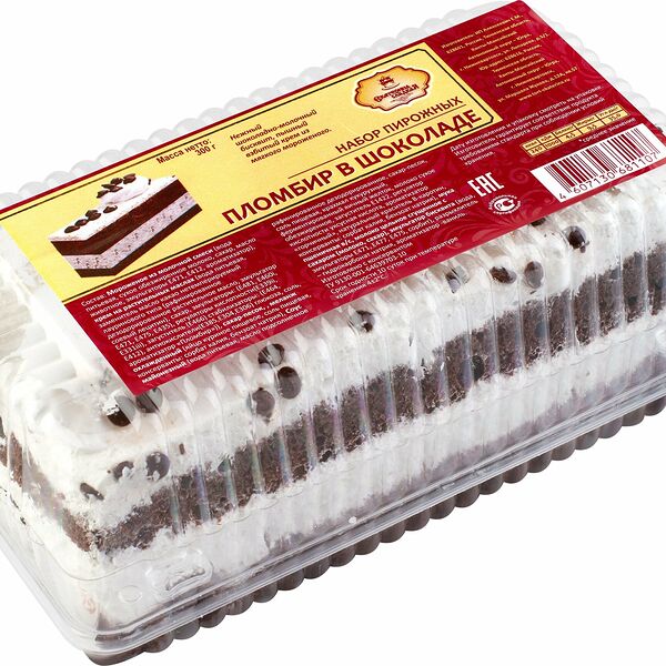 Пирожное Екатерина сладкая Пломбир в шоколаде