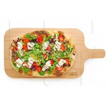 Пинса буррата с клубникой и черри (большая)