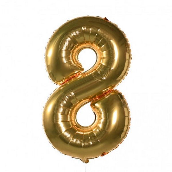 Воздушные шары Цифры (золото) 8