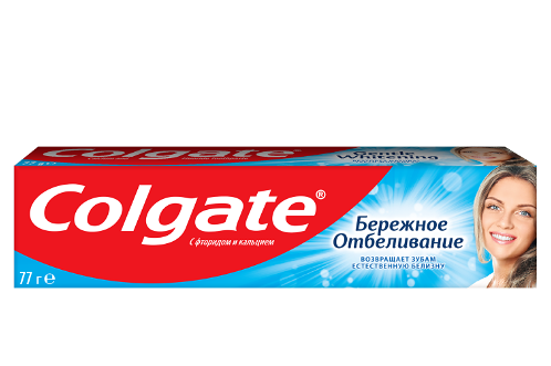 Зубная паста Colgate Бережное отбеливание с фтором и кальцием