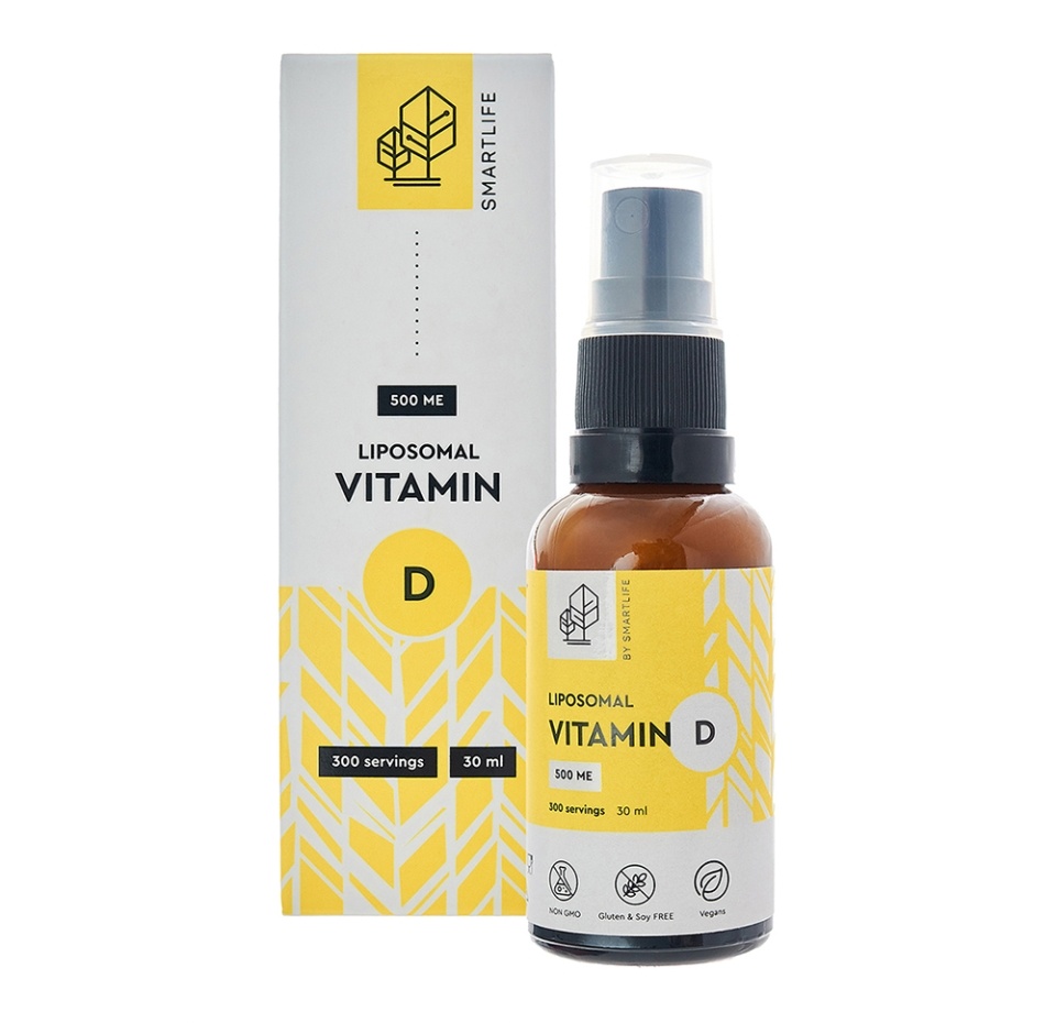 

Smartlife Vitamin D liposomal спрей 500 МЕ/доза 300 доз 30 мл