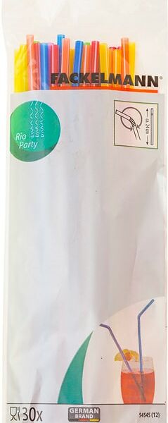 Трубочки для коктейлей Rio гибкие 24см 30шт