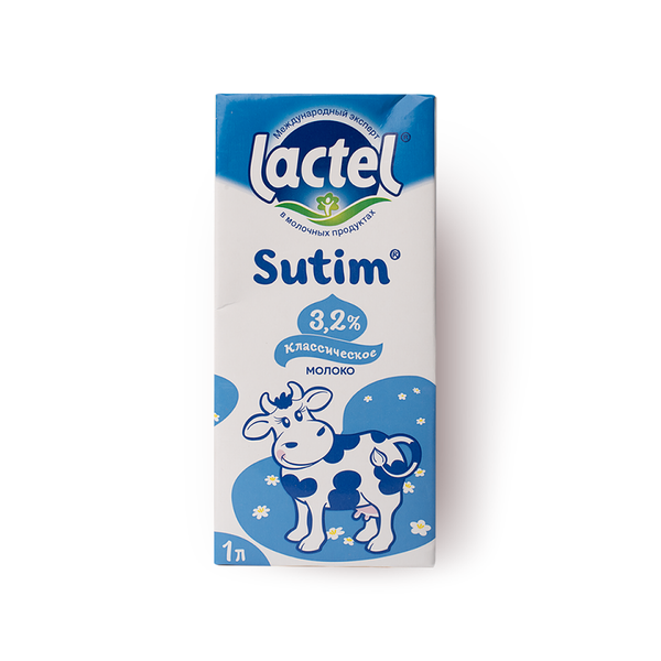 Молоко Lactel 3,2%, 1л