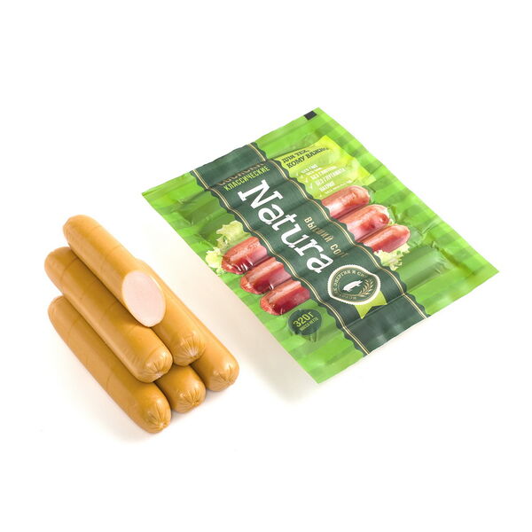 Изделие колб. Сосиски NATURA КЛАССИЧЕСКИЕ вар. мясн. в/с Инко-Фуд (вак/уп) вес 320г.