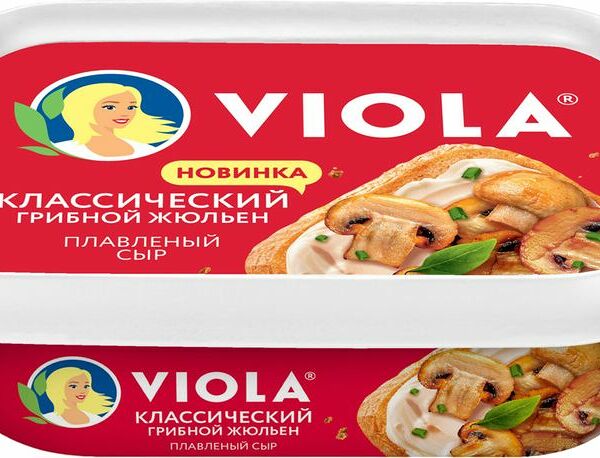 Сыр Viola Классический Грибной Жюльен с грибами плавленый 35% 190г