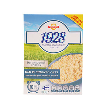 Хлопья Myllyn Paras старые добрые овсяные 10 минут варки, 500г