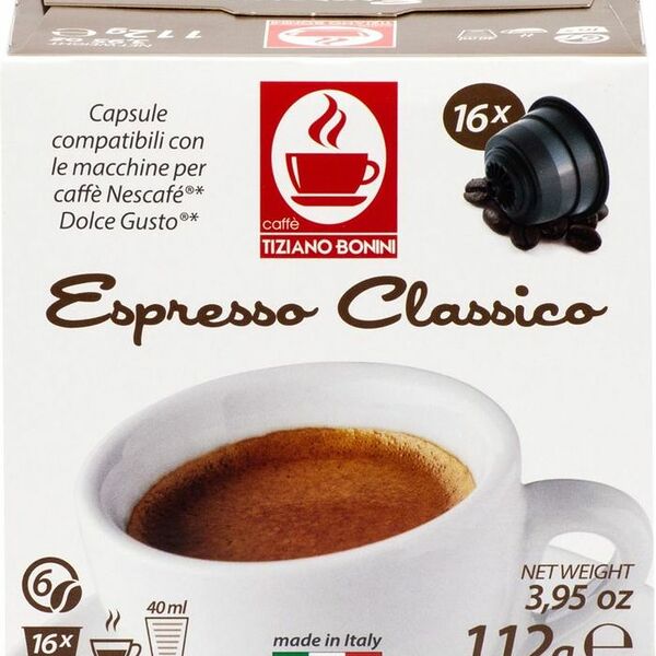 Кофе в капсулах Caffe Tiziano Bonini Classico жареный молотый 16шт. 112г