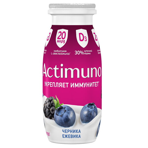 Продукт кисломолочный Actimuno с черникой и ежевикой 1,5%, 95г