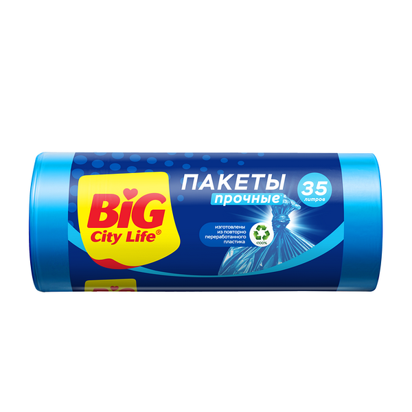 Пакеты для мусора BIG City HD 50*60см 35л 30шт синие SRP