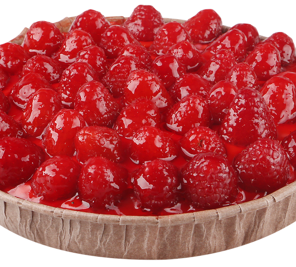 Пирог бисквитный с малиной и кокосом