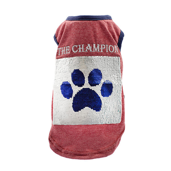 Майка для собак Чемпион M малиновый (унисекс)