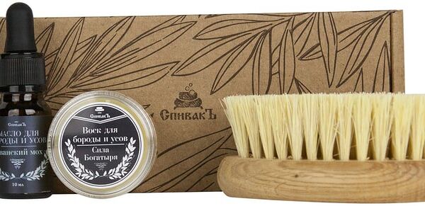 Набор СпивакЪ №6 Густая борода Масло для бороды и усов + Воск для бороды и усов + Щетка для бороды и усов