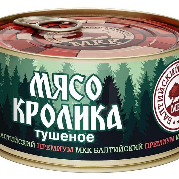 Консервы мясные Балтийский деликатес Мясо кролика тушеное