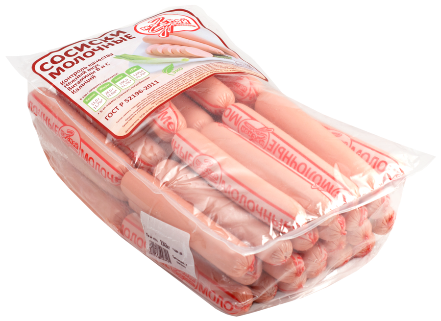 

Сосиски Мясной Гурман Молочные вес