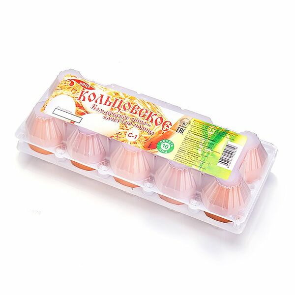 Яйцо куриное Кольцовское С1, 10 шт.