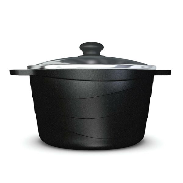 Кастрюля с крышкой НМП Каменная, 3 л, литой алюминий 186630