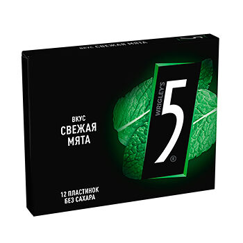 Жевательная резинка Five Electro Свежая мята без сахара