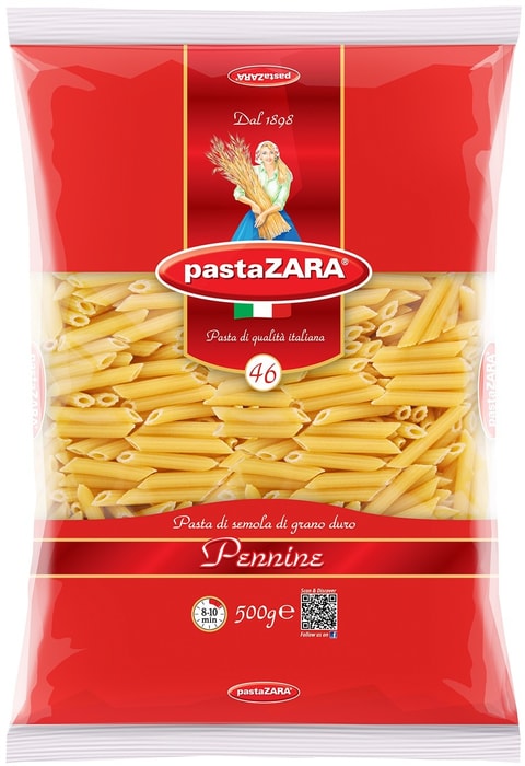

Макаронные изделия Pasta Zara Pennine 46 Перья рифленые 500 г