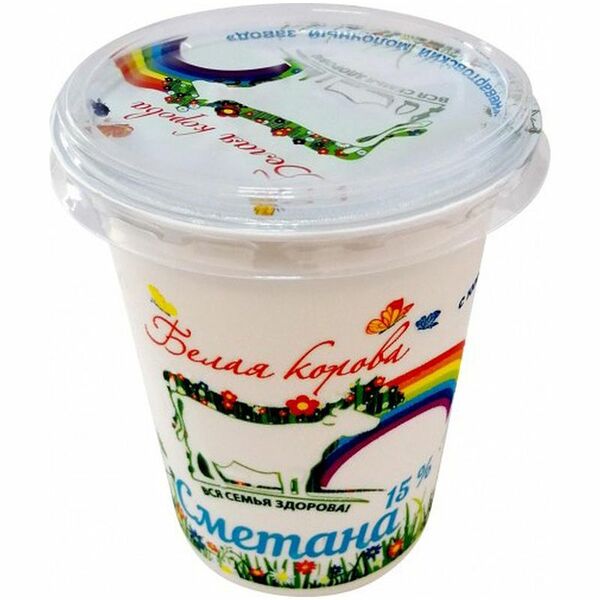 Сметана Белая Корова 15%