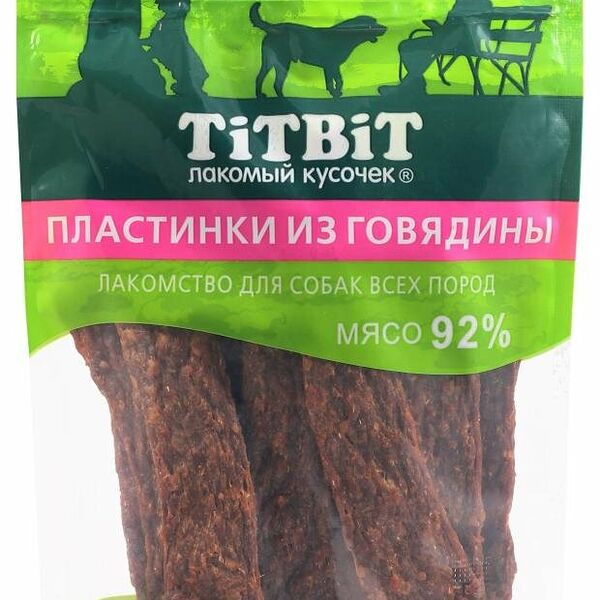 Лакомство для собак TITBIT пластинки из говядины