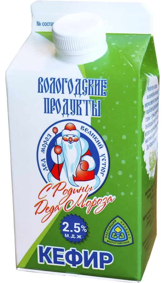 

Кефир Вологодские продукты Устюгмолоко 2,5% 470г