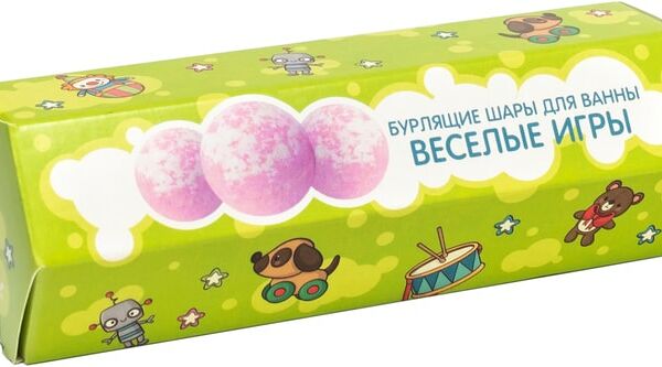 Подарочный набор Cafemimi Весёлые игры Бурлящие шары для ванны 3шт