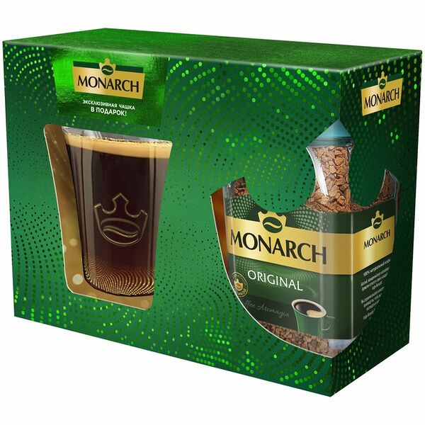 Кофе Jacobs Monarch набор с чашкой растворимый, 95 г