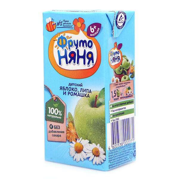 Напиток яблочный с экстрактом ромашки ТМ Фруто-Няня