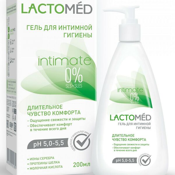 Гель лактомед длительное чувство комфорта для интимной гигиены в пластиковой бутылке биг