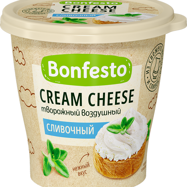 Сыр творожный BONFESTO Воздушный Кремчиз Сливочный 65% 125г
