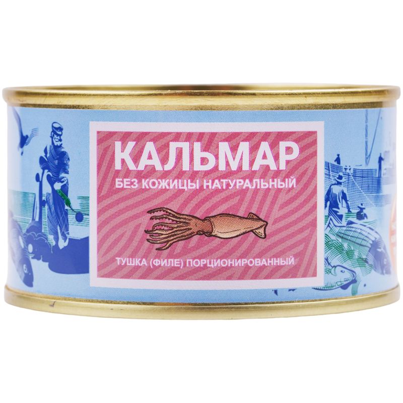 

Кальмар Камчаттралфлот тушка без кожицы натуральный 185 г